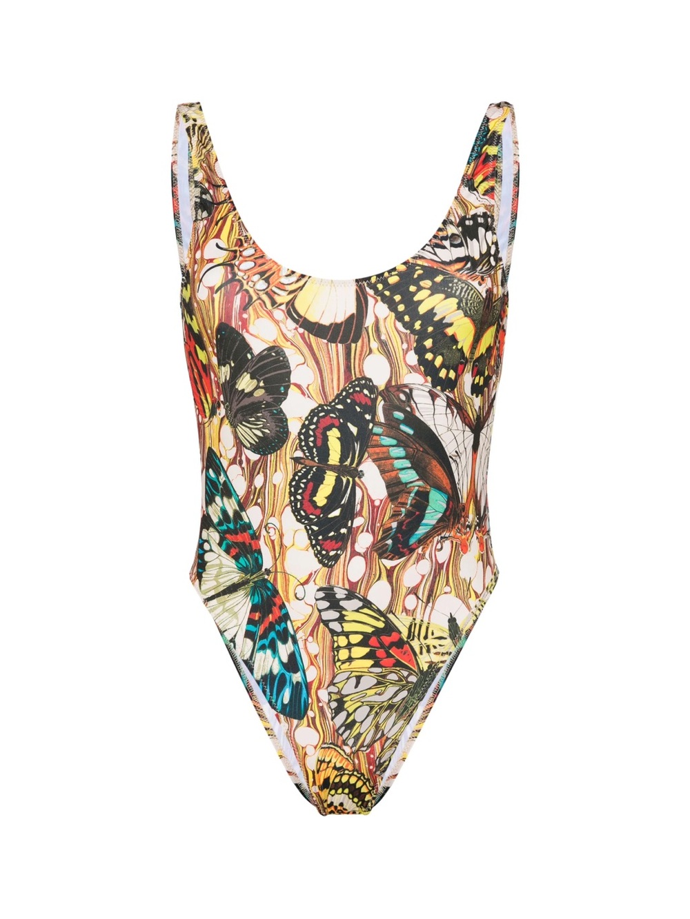 Butterfly Print One-Piece Swimsuit in Multicolor